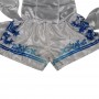 TUFF Шорты Тайский Бокс Гладиатор "Gladiator Blue-White Classic Victorian Pattern" Бело-Синий